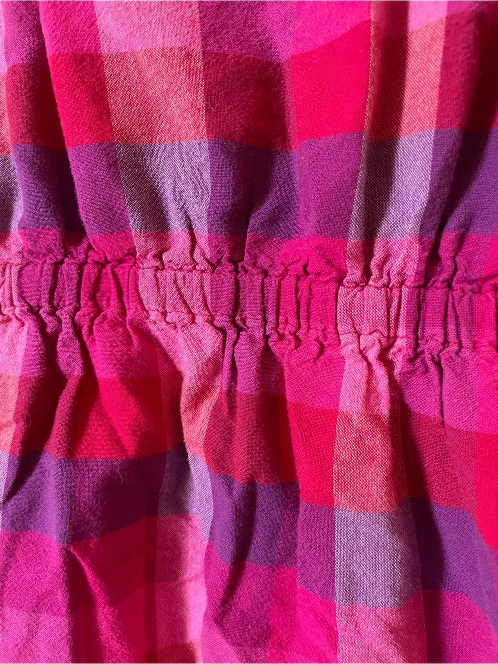 Old Navy Pink & Magenta Plaid Button-Front Dress EUC 2T Girls Y2K 2010’s Era
